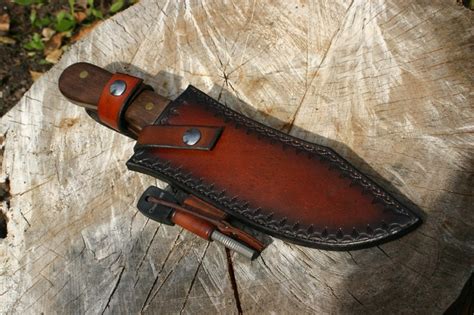 Custom Tooled Leather Knife Sheath For Condor Hudson Bay Knife Etsy