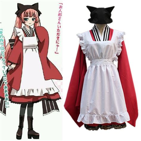 Anime Gugure Kokkuri San Tama Cosplay Costume Maid Costume Kimono
