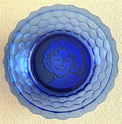 ANTIQUE HAZEL ATLAS SHIRLEY TEMPLE COBALT BLUE DEPRESSION GLASS BOWL