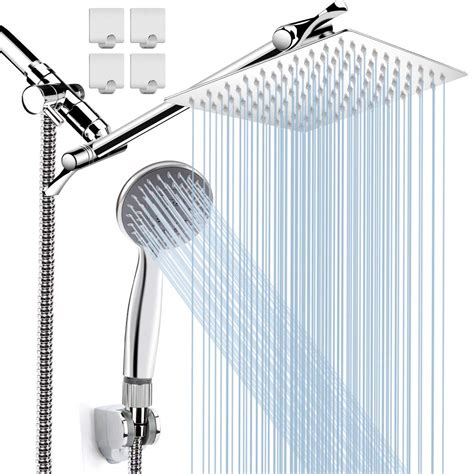 Buy 8 High Pressure Rainfall Shower Headhandheld Shower Combo With 11 Extension Arm Height