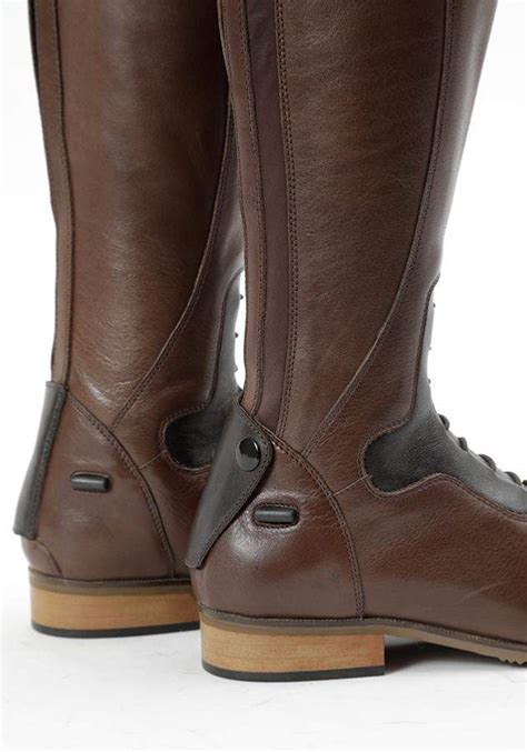 Premier Equine Dellucci Ladies Long Leather Field Riding Boot Brown