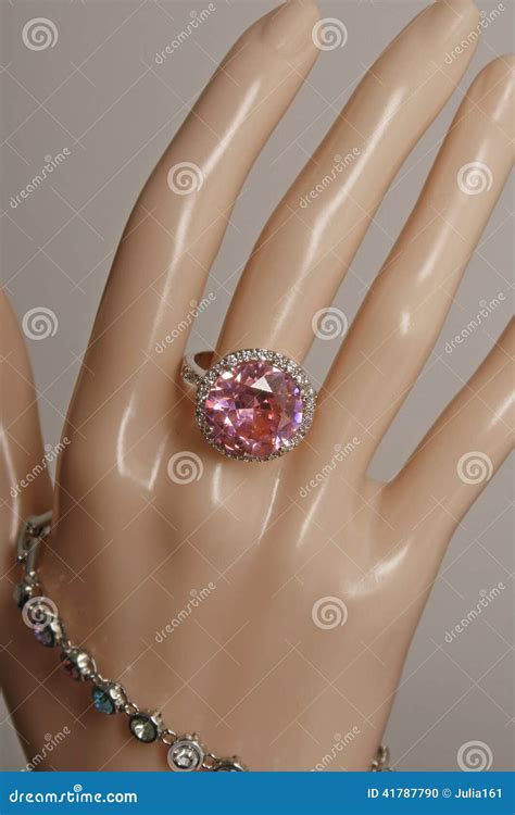 Bijouterie Jewelry Ring On Mannequin Hand Stock Photo Image Of Jewels