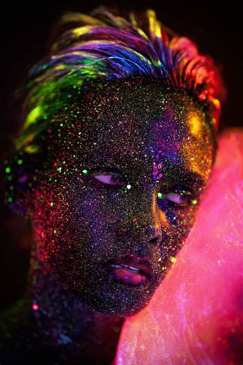 Experimental Portraits With Uv Lighting And A Rainbow Of Fluorescent