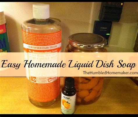 A natural, liquid homemade dish soap is easy to make with simple household ingredients! How To Make An Easy Homemade Liquid Dish Soap