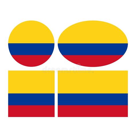 Colombia Flags Republic Of Colombia Stock Vector Illustration Of