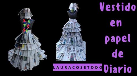 Vestido De Papel De Diario 📰 ️ Laura Cosetodo Youtube