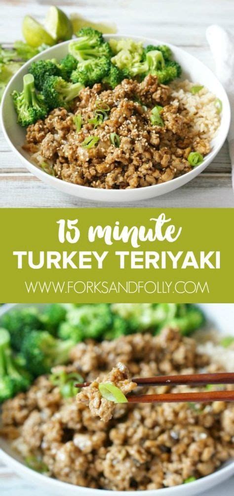 Turkey is the one that makes my fridge the most nowadays, though. 15 Minute Turkey Teriyaki Bowls: Weeknight Dining - Forks ...