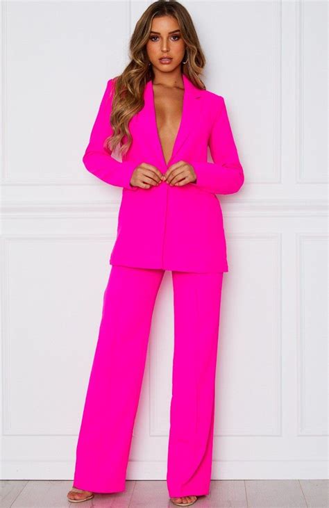 Revive Buckle Pants Hot Pink White Fox Boutique Usa In 2020 Hot Pink Outfit Pink Blazer