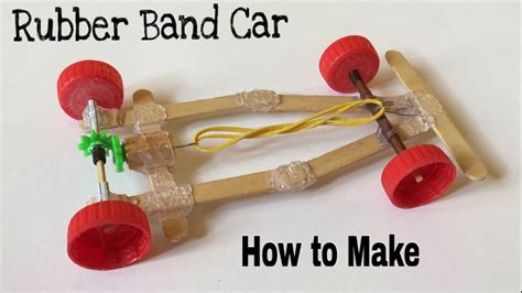 How To Make A Rubber Band Car Very Fast And Powerful Tutorial