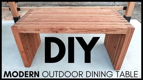 Diy Modern Outdoor Dining Table Youtube