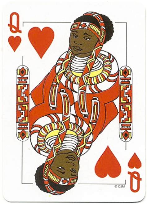 Playingcardstop1000 Black Queens Of South Africa Queen Of Hearts