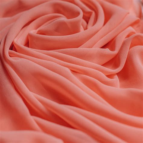 Coral Chiffon Fabric On Trend Fabrics