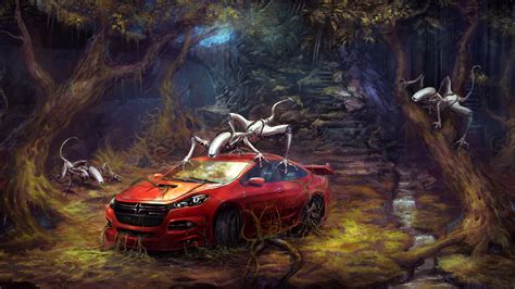 Toyota Ft1 In Forest With Robots Uhd 4k Wallpaper Pixelz