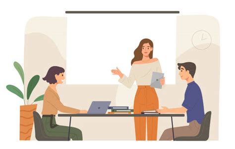 Staff Meeting Illustrations Royalty Free Vector Graphics And Clip Art
