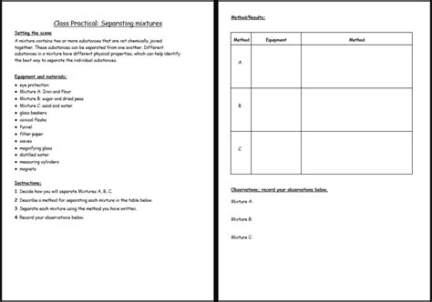 Pure Substances And Mixtures Ks3 Activate Science Teaching Resources