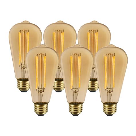 Luminus 60 Watt Equivalent St19 Dimmable Vintage Filament Bulb 2200k