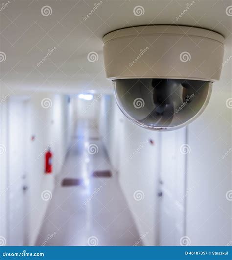 Cctv In Condominiun In Front Of Rooms Stock Image Image Of Front