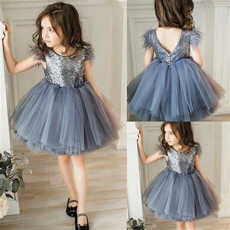 Feather Sequin Toddler Pageant Dresses Sun Baby