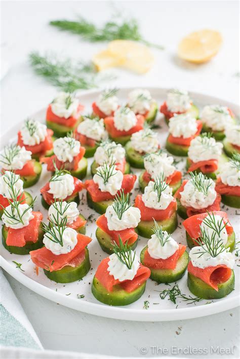 Prepare quick and easy appetizer recipes from food network magazine for your thanksgiving dinner spread in less than 15 minutes. Smoked Salmon Appetizer Bites w/ Lemon Dill Cream Cheese