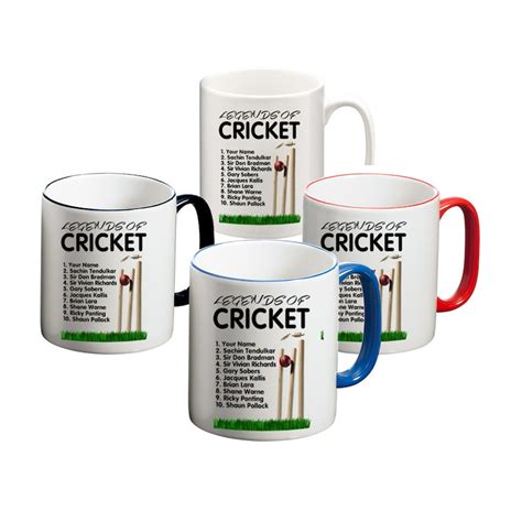 Personalised Legends Of Cricket Mug Personalised Cricket Mug Etsy
