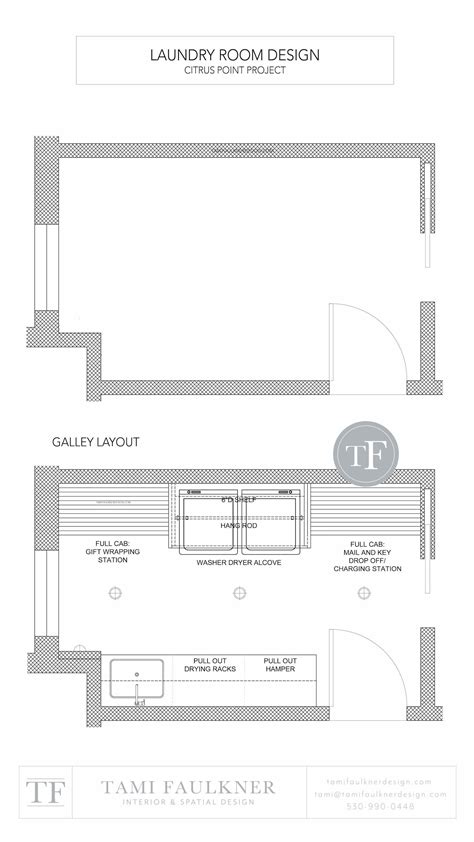 Galley Laundry Room Design Floor Plans And Elevations — Tami Faulkner