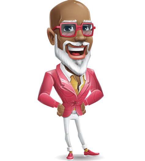 Mature African American Man Cartoon Character Graphicmama
