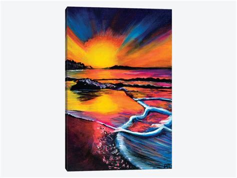 Bold Sunset Canvas Artwork By Charlotte Bezant Icanvas