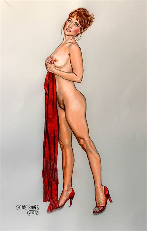 Partial Nude Pinups The Crayon Pinup Art Of Gene Rivas
