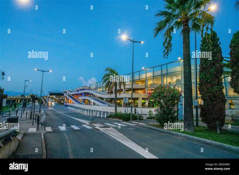 Auto Roads To The Terminal T2 Of The Airport Of Nice Côte Dazur With