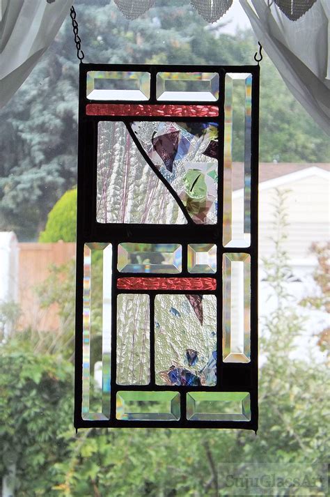Beautiful Confetti Stained Glass Panel Confetti Pink Stringer Abstract Black Pink Purple Green