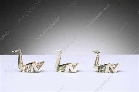 Origami Swans Made Of Dollar Bills Stock Image F0148527 Science
