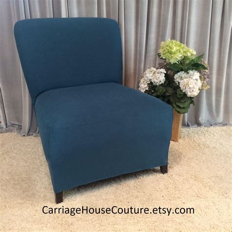 We inventory and make customized furnishings slipcovers in addition to couch covers, cushion covers, daybed covers, sectional covers and futon covers. Slipcover Teal Suede Chair Cover for Armless Chair Slipper ...