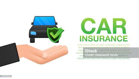 car insurance contract document over hands shield icon protection vector stock illustration stok