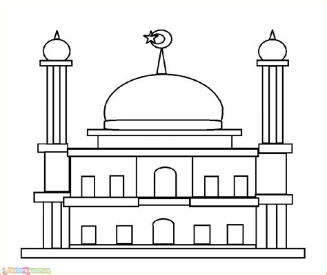 Contoh Buat Latihan Mewarnai Contoh Dan Gambar Mewarnai Masjid Untuk Images