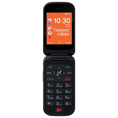 Consumer Cellular Iris 8gb Black Flip Phone