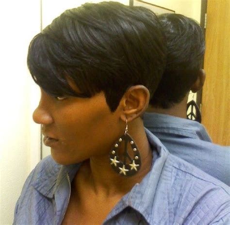 Shondras Quick Weave Hairstyles Short Side View Black