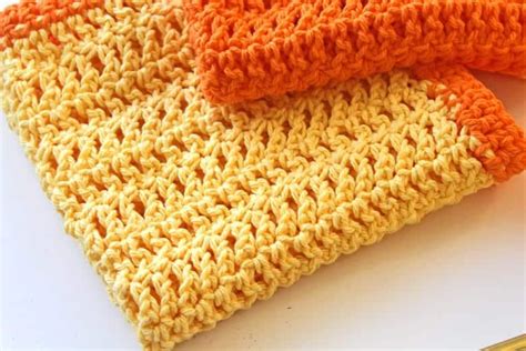 Free Herringbone Dishcloth Crochet Pattern How To A More Crafty