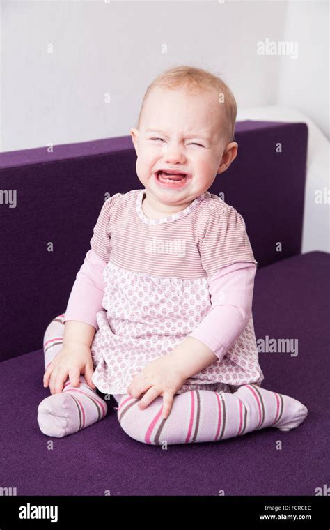Crying Baby Girl Stock Photo Alamy