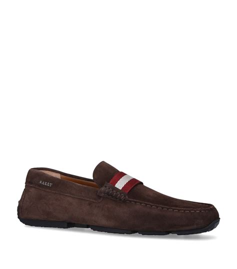 Bally Brown Suede Pearce Driving Shoes Harrods Uk