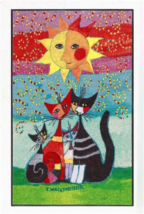 Ik verkoop deze nieuwe mok van rosina wachtmeister omdat ik de verzameling al snel stop. Rosina Wachtmeister Fußmatte Momenti 75 x 120 cm Salonloewe waschbar Katzenmotiv | inside53