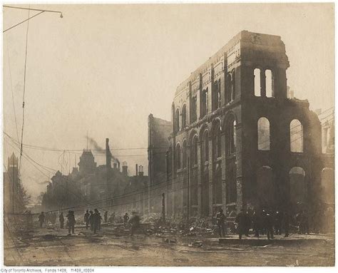 Aftermath Of The Great Fire Of Toronto Of 1904 A Large Section Of