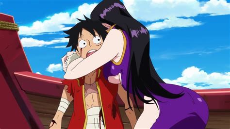 Image One Piece 3d2y Hancock Hugging Luffypng Animevice Wiki
