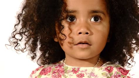 Funny Mixed Race Black And Latino Brazilian Little Girl