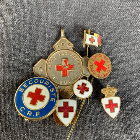 Red Cross Vintage Pins Instant Collection Of 7 Saviors Etsy