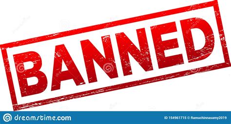 Banned stamp stock vector. Illustration of caution, primary - 154961715
