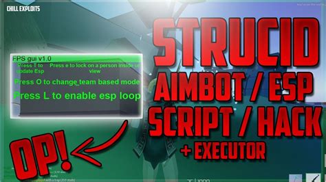 With this simple bot you can improve your game a lot, it is surprising how the fact helps to be able to have a reference or a sight that easily tells you where you are pointing. *NEW* Strucid AIMBOT + ESP Script / Hack (Aimbot, Esp ...