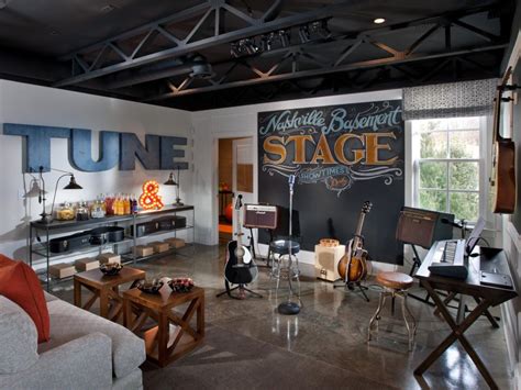 Interior of modern bedroom with guitar and houseplant. How to Design a Music Room with the Best Music Room Ideas ...