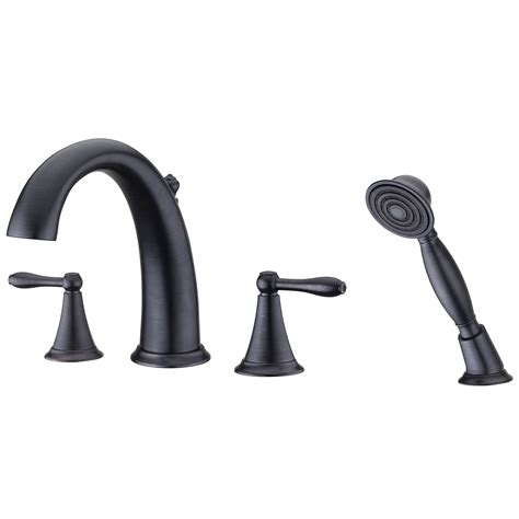 Hose and hook of shower included. "Contour Collection" Roman Tub Faucet with Hand Shower ...