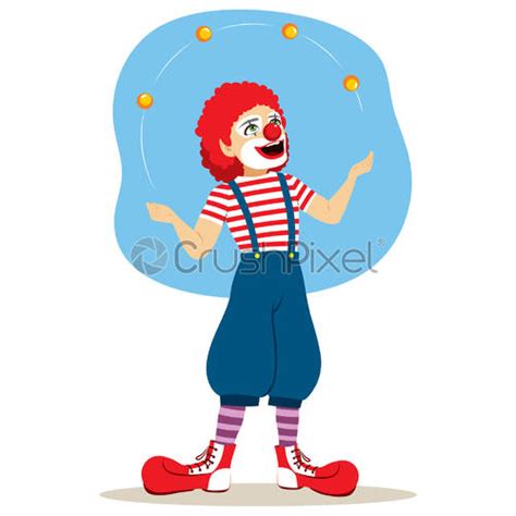 Funny Juggler Clown Stock Vector Crushpixel