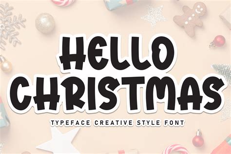 Hello Christmas Font By Creativewhitee · Creative Fabrica